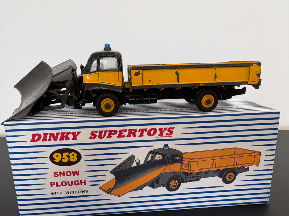 Dinky 958 Snow Plough (Silver Plough) in Repro Box