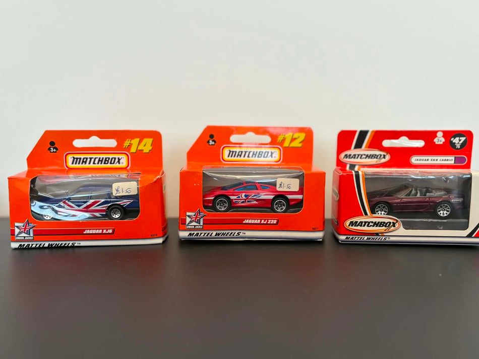 Matchbox Mattel Wheels Set of 3 Jaguar Diecast Cars MIB