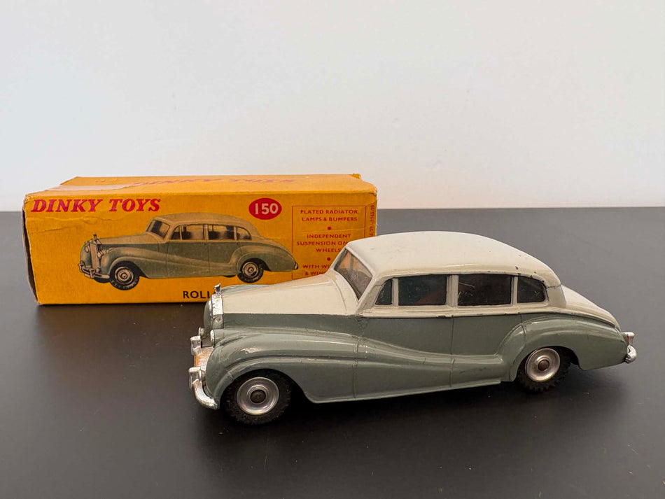 Vintage Dinky 150 Rolls Royce Silver Wraith with Original Box