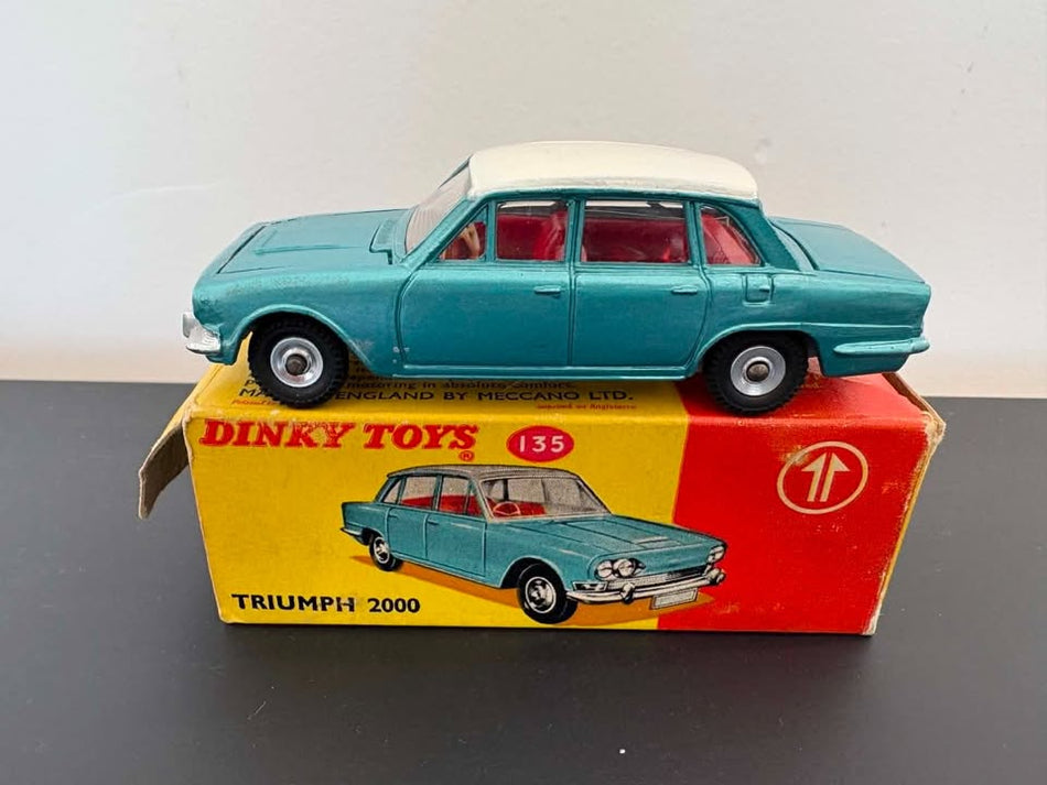 Vintage Dinky 135 Triumph 2000 with Original Box