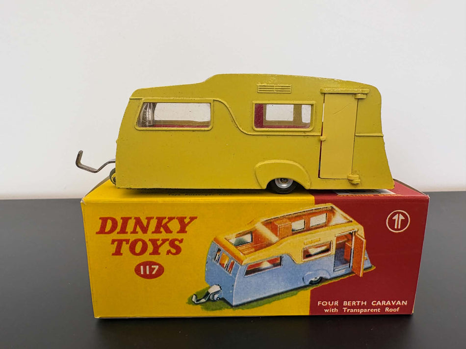 Dinky 117 Four Berth Caravan with Transparent Roof in Repro Box