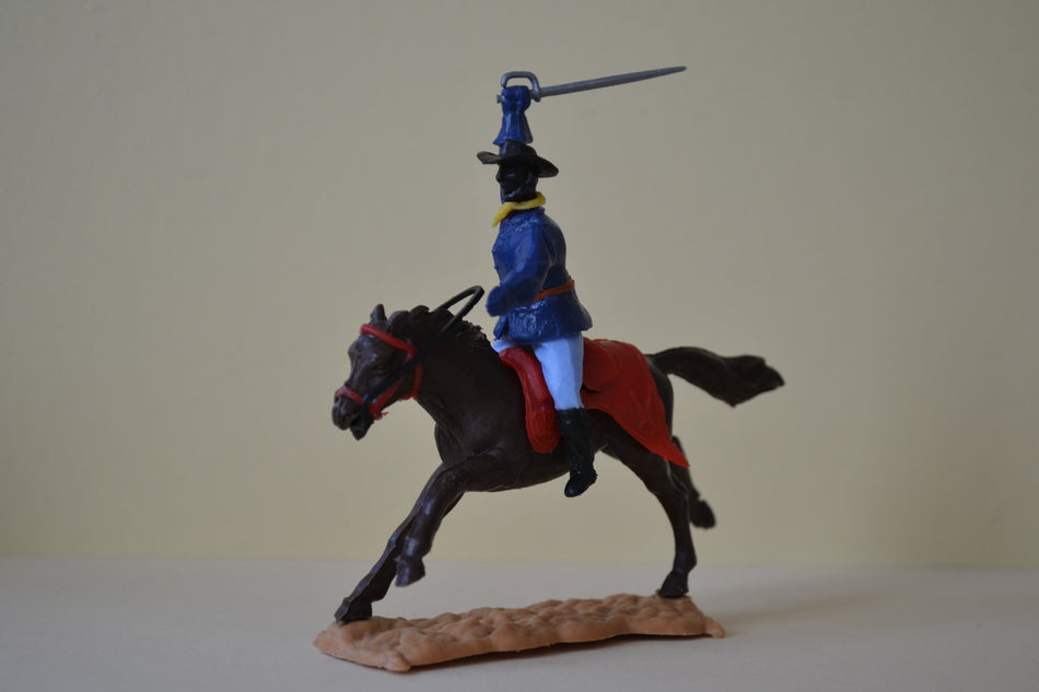 Timpo Union Mounted Officer RARE Black Head