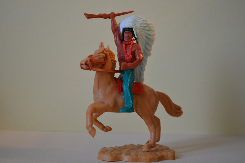 Timpo Mounted Indian Warrior Chief