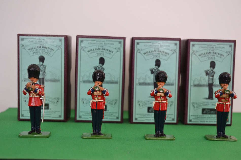 Britains Scots Guards Sgt Major and 3 Coronet Players Boxed