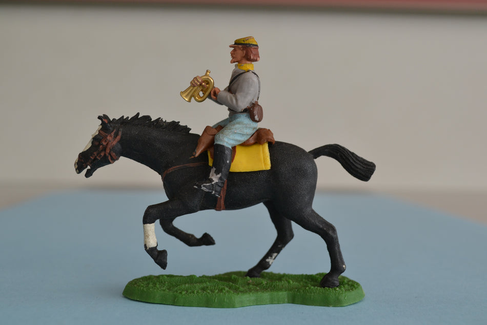 Britains Swoppets ACW Confederate Mounted Bugler