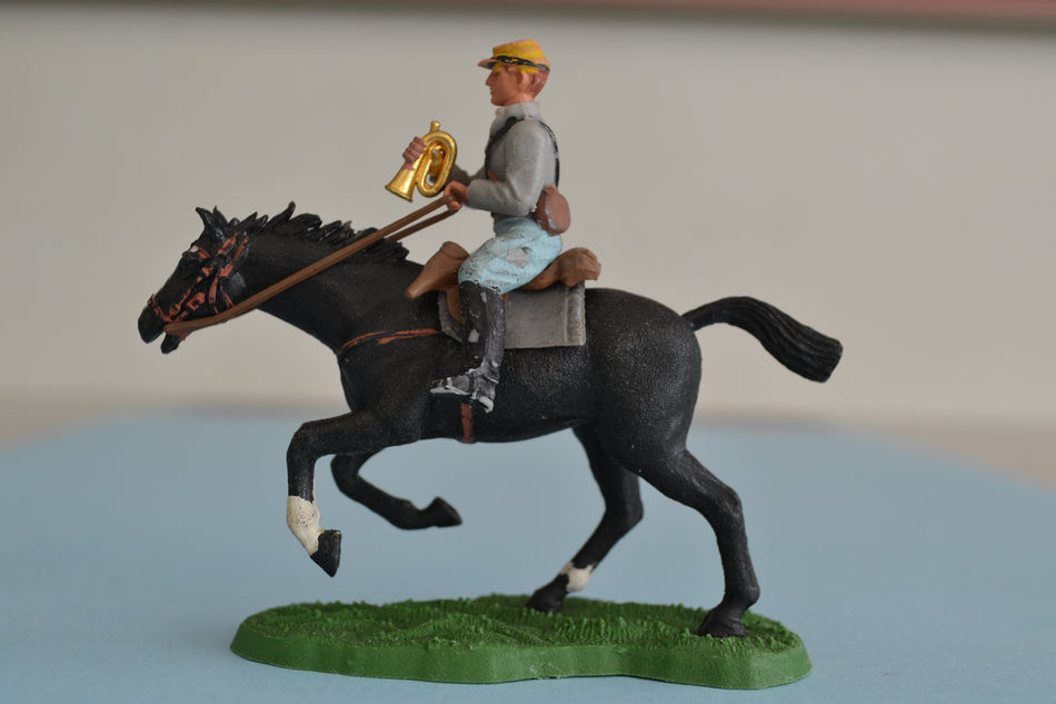 Britains Swoppets ACW Confederate Mounted Bugler