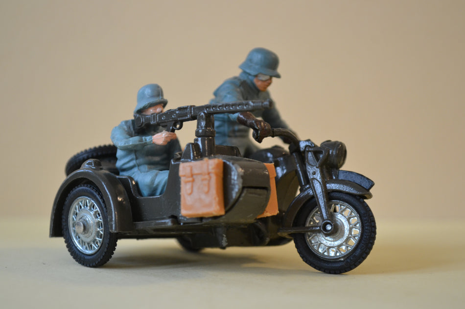 Britains Deetail German Motorcycle and Sidecar