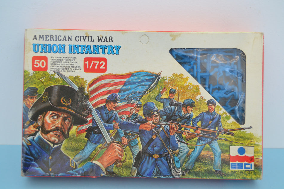 Esci 1/72 ACW Union Infantry boxed on sprue