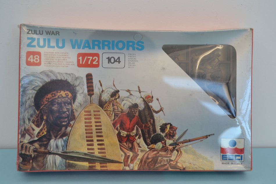 Esci 1/72 Zulu Warriors boxed on sprue