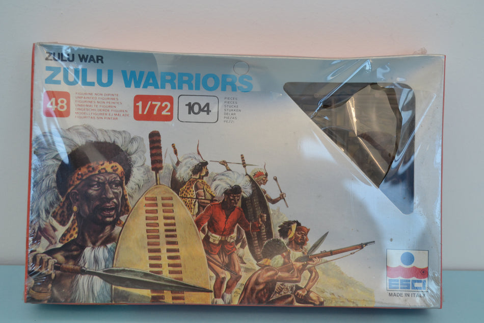 Esci 1/72 Zulu Warriors boxed on sprue