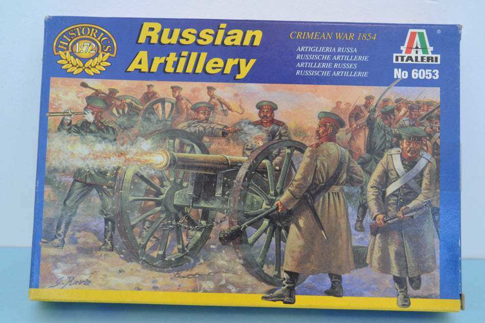 Italeri 1/72 Crimean War Russian Artillery boxed on sprue