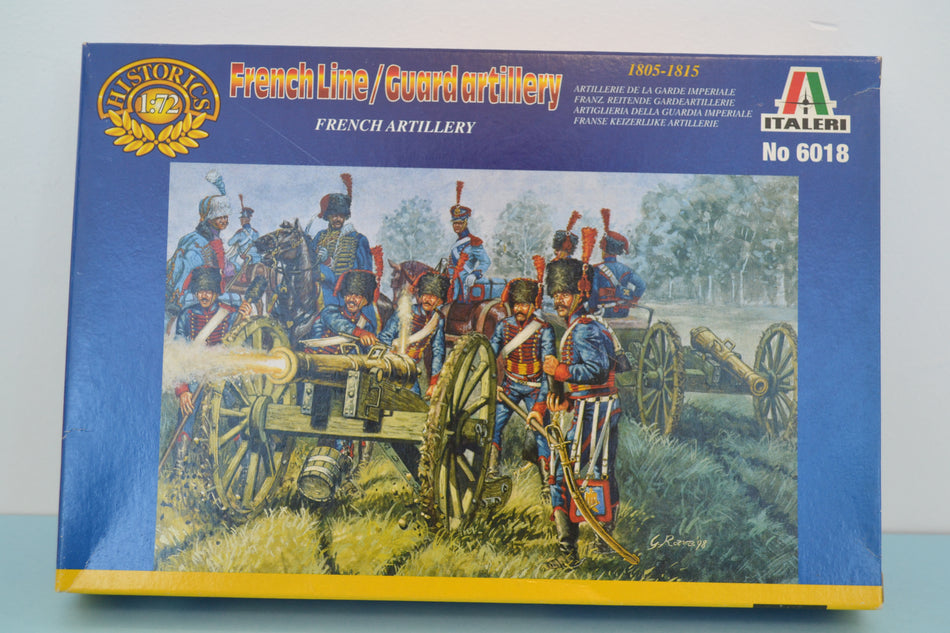 Italeri 1/72 Napoleonic Wars French Artillery boxed on sprue