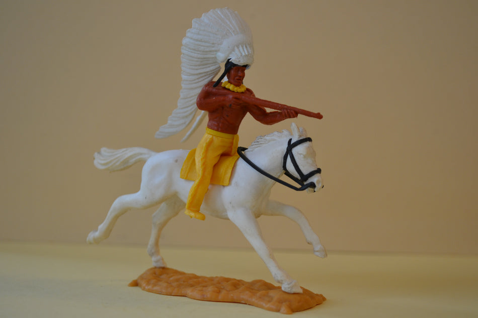 Timpo Mounted Indian Warrior Chief