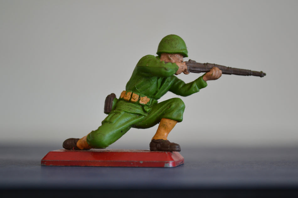 Britains Deetail US Infantry WW2 RED BASE rare