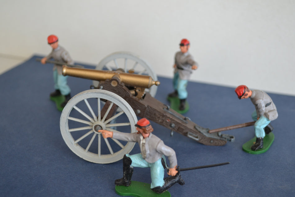 Britains Swoppets ACW Confederate Gun and Crew