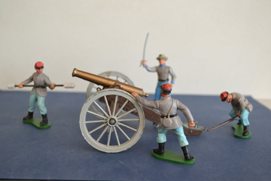 Britains Swoppets ACW Confederate Gun and Crew