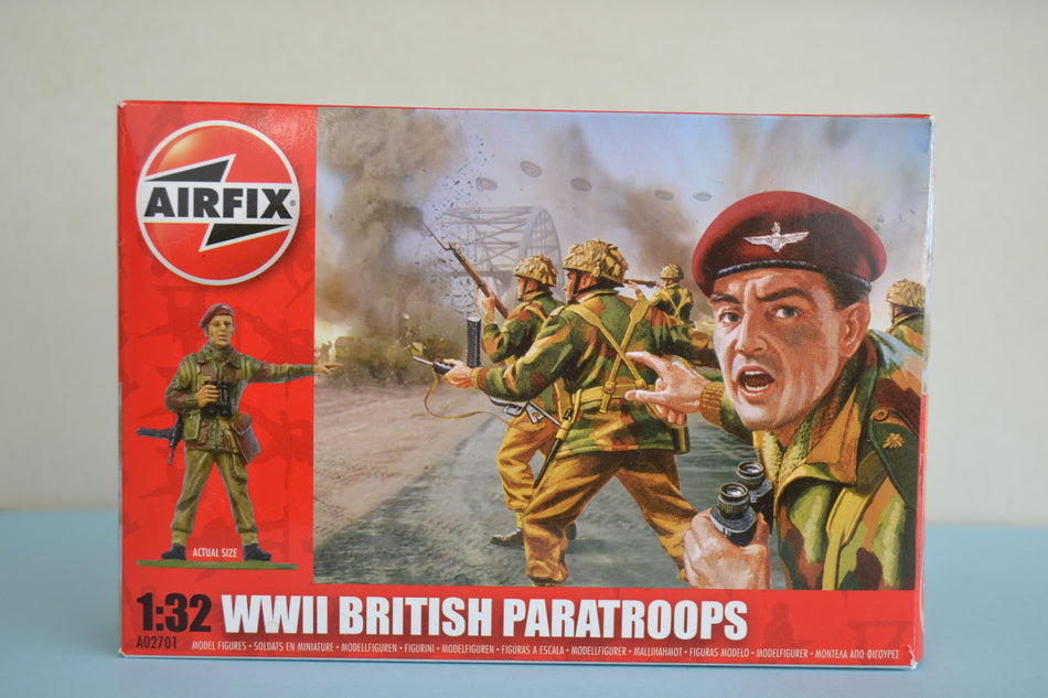 Airfix 1/32 WWII British Paratroops Sealed in Bag and Boxed