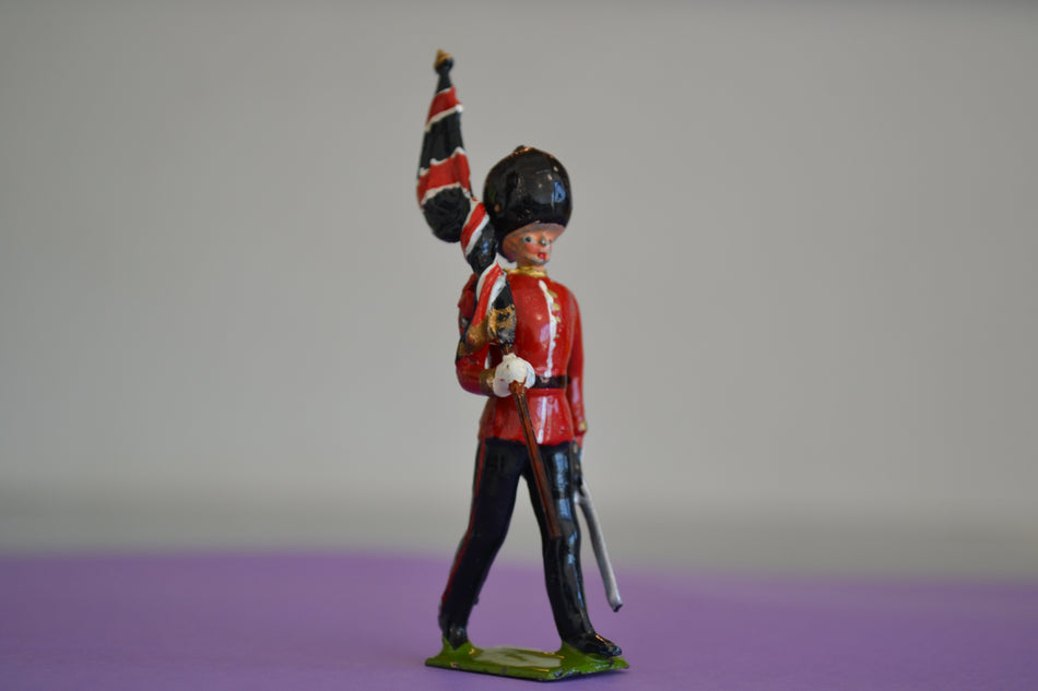 Britains Vintage Scots Guards Colour Bearer Furled 1950s from Set 82