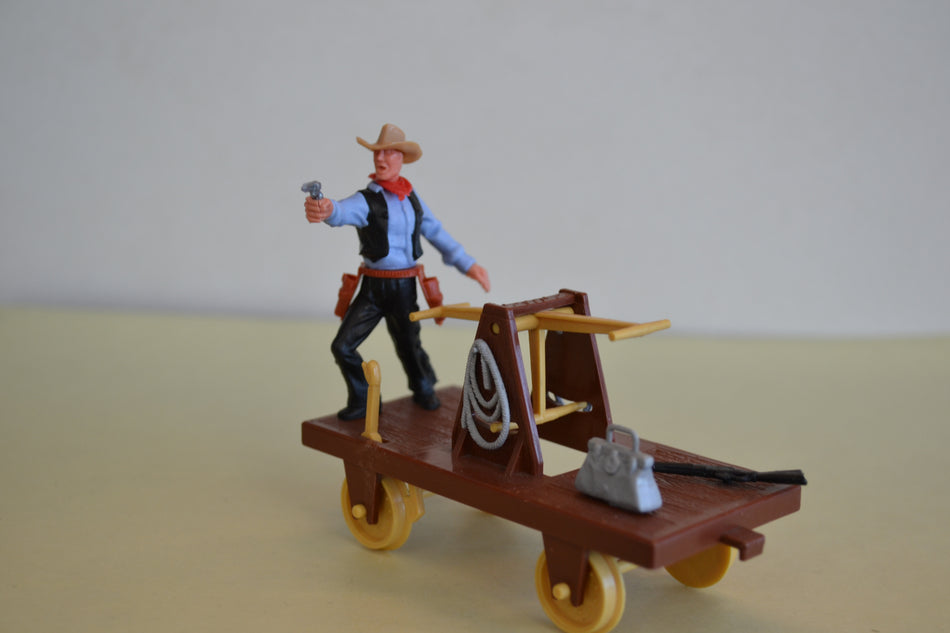 Timpo Cowboy on Rail Handcar