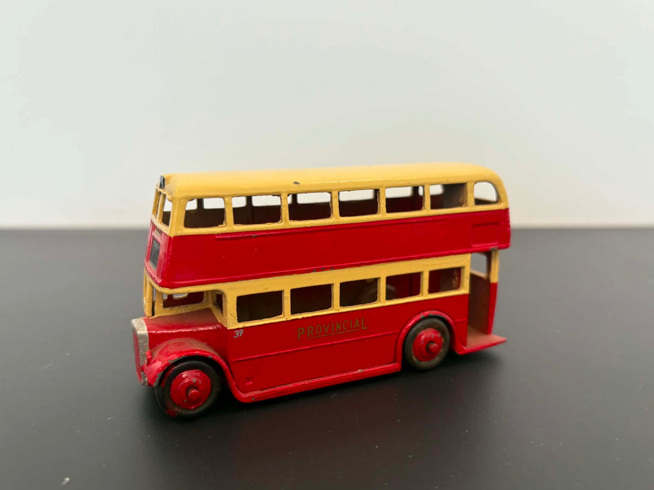 DINKY 29c 2nd Type AEC Double Decker Bus red and cream 1950s