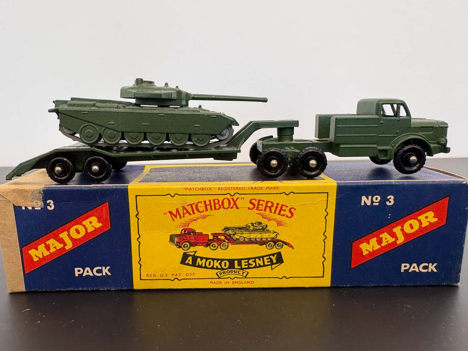 Matchbox Major 3 Mighty Antar Transporter + Centurion Tank in Original Box