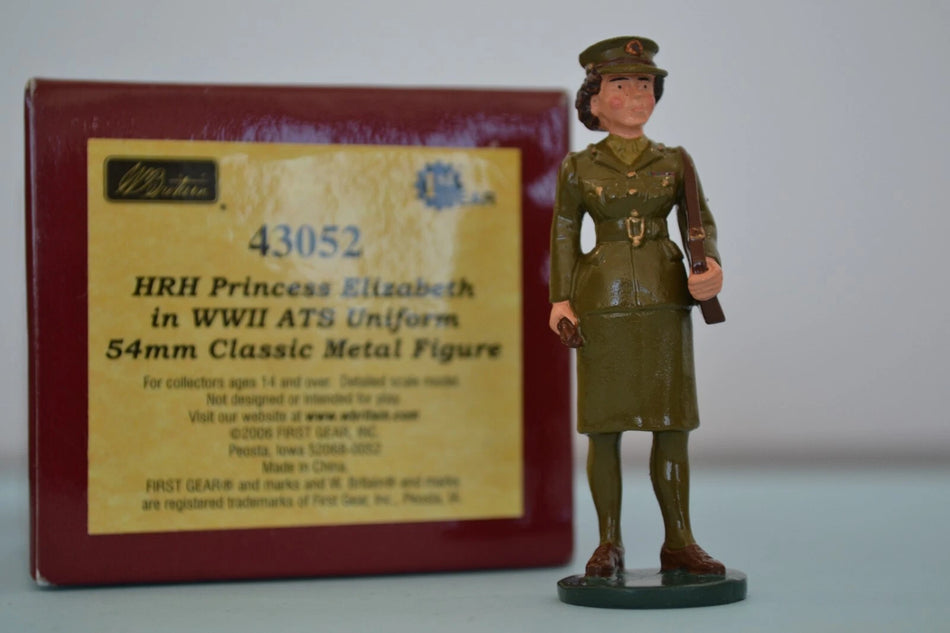 BRITAINS HRH PRINCESS ELIZABETH IN WWII ATS UNIFORM 43052 54MM