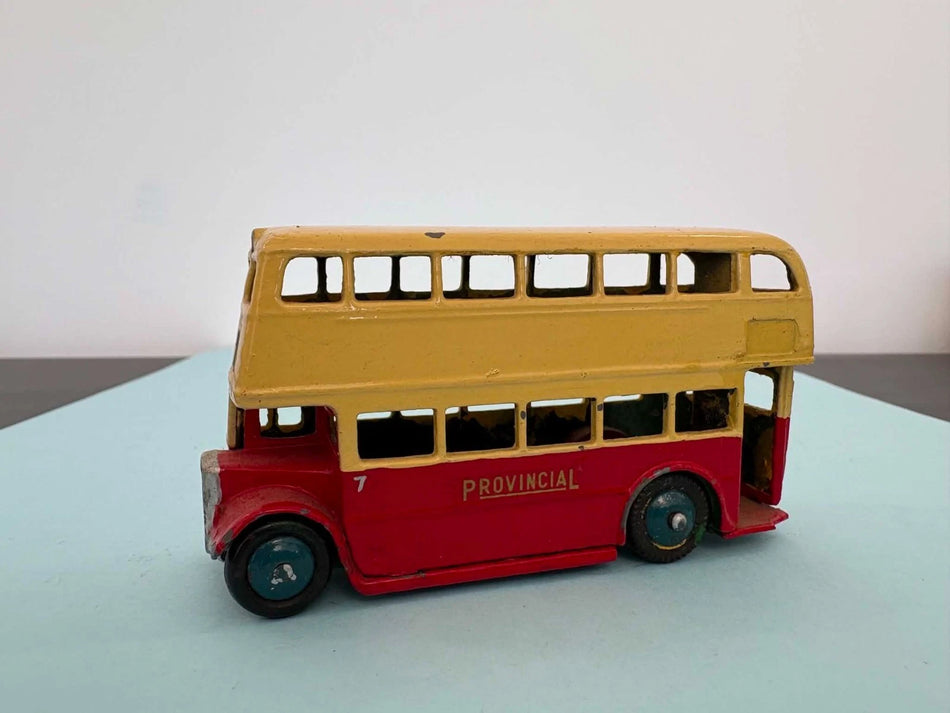 DINKY 29c 2nd Type AEC Double Decker Bus red and cream 1950s