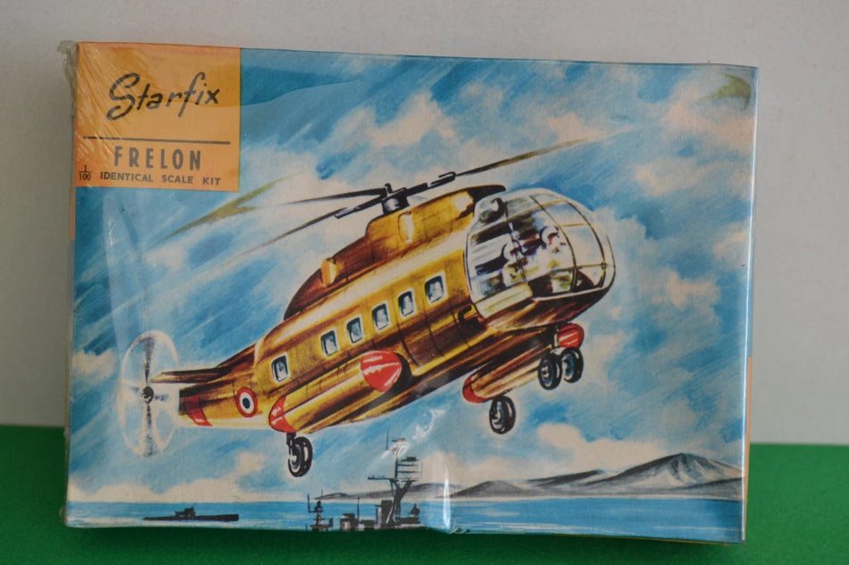 Vintage Starfix 1:100 Frelon Helicopter Factory Sealed Model Kit Rare 60s/70s