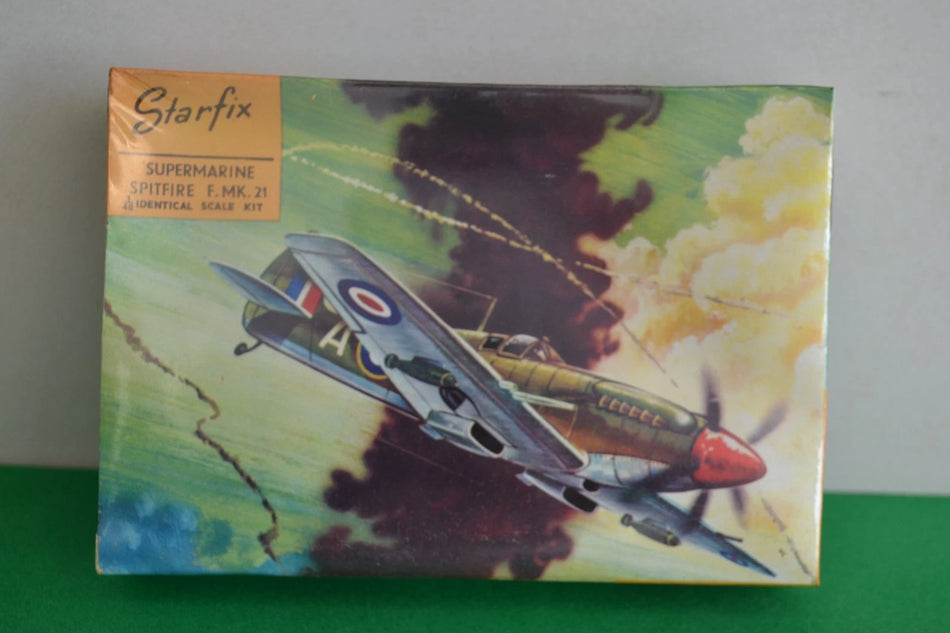 Vintage Starfix Spitfire F-MK21 Factory Sealed Model Kit Rare 60s/70s