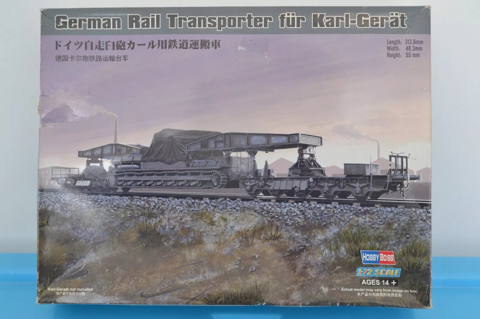 Hobbyboss 1:72 German Rail Transporter fur Karl Gerat Model Kit