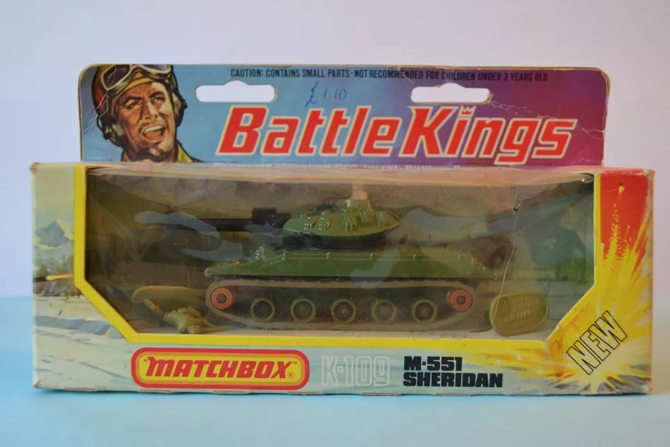 Matchbox Diecast Battle Kings M-551 Sheridan Tank boxed